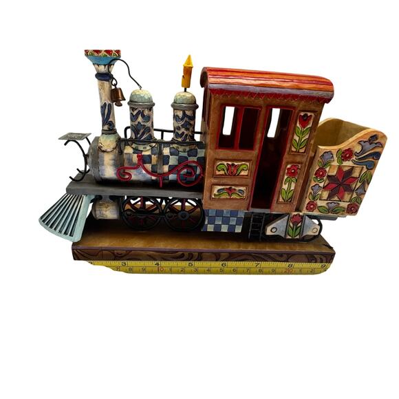 Jim Shore Right On Track Stone Resin Vintage Train Engine 4009604 SIGNED No Box - Picture 4 of 10